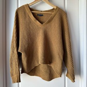 American Eagle Outfitters Mustard V-Neck Sweater
